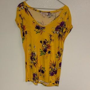 Yellow floral shirt